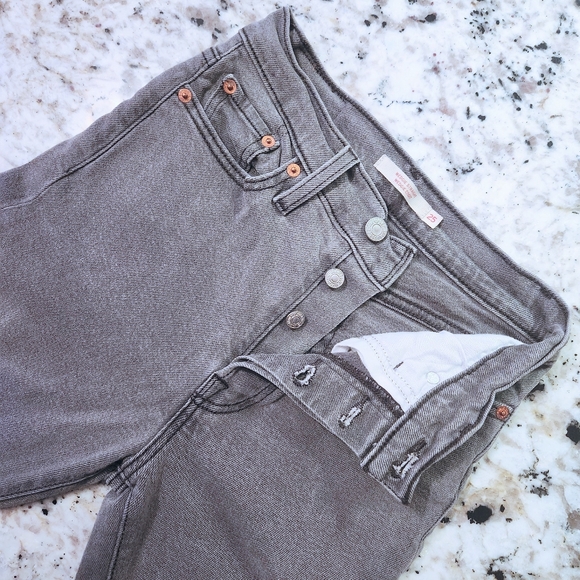 Levi's Wedgie Straight Gray Jeans Size 25 - Picture 5 of 10